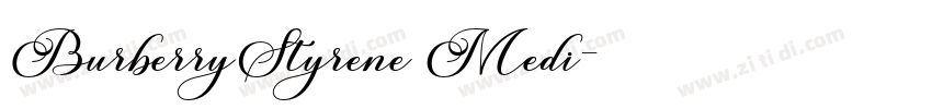 BurberryStyrene Medi字体转换